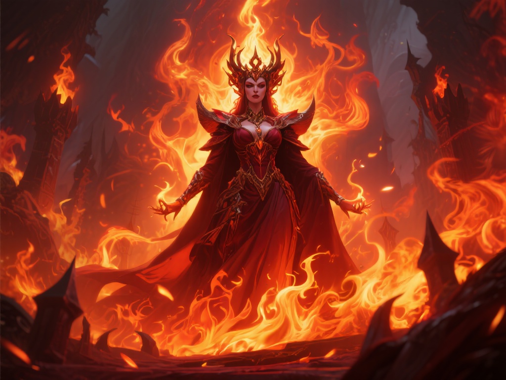 《火之女王》的核心吸引力在于其独特的主题设计。游戏