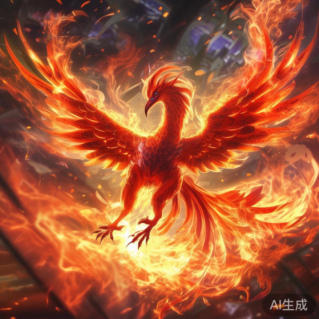 作为华丽的神话元素，火凤凰象征着重生与不败的精神。